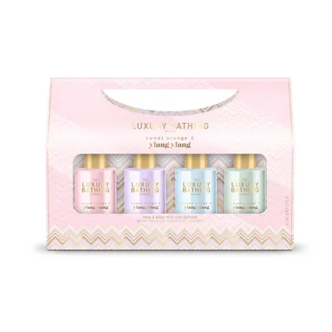 Gift set of body and hair mists Orange &amp; Ylang Ylang 4 pcs