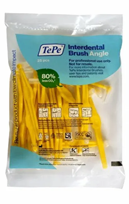 Interdental brushes Angle 0.7 mm yellow 25 pcs