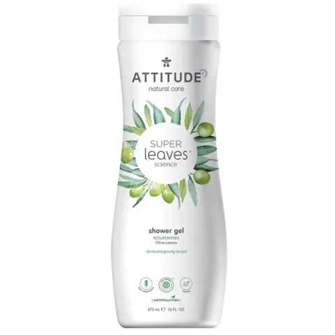 Natural shower gel Super Leaves Olive Leaves (Shower Gel) 473 ml