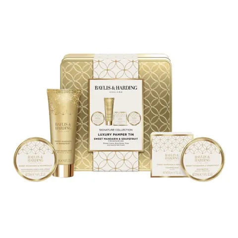 Body care gift set in a tin can Mandarin &amp; Grapefruit 4 pcs