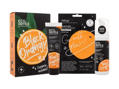 Toothpaste black orange whitening