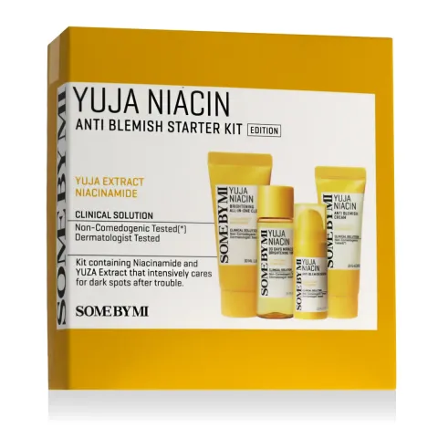 SomeByMi Yuja Niacin Anti Blemish Starter Kit, (30 ml, 30 ml, 20 ml, 10 ml)