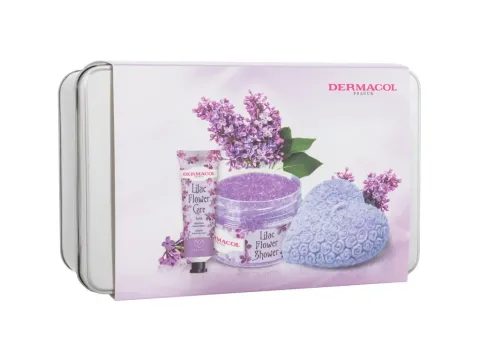 Lilac flower shower body scrub