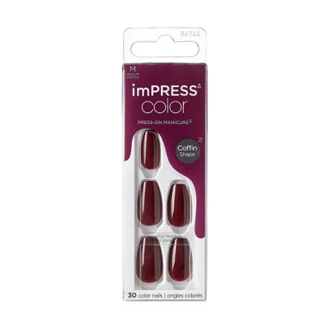 Kiss Self-adhesive nails imPRESS Color MC Winery in NYC 30 pcs