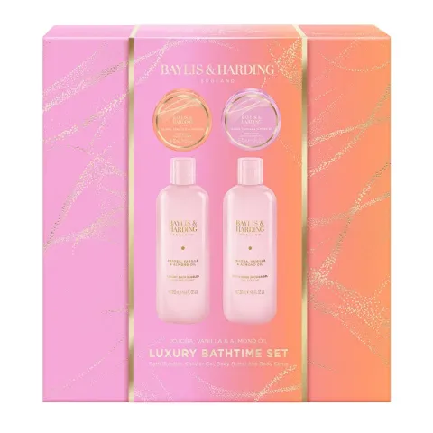 Jojoba, Vanilla &amp; Almond Oil Bathtime Set 4 pcs Gift Set