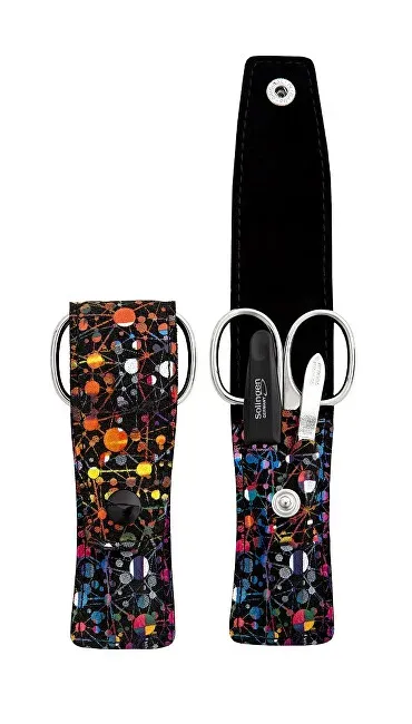 Travel manicure set 3-piece black colorful PL 872