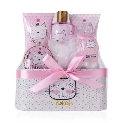 Princess Kitty glitter basket gift set