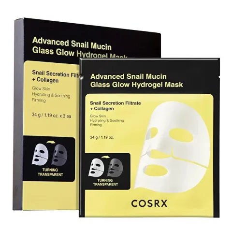 Set of face masks Glass Glow Hydrogel Mask 3 x