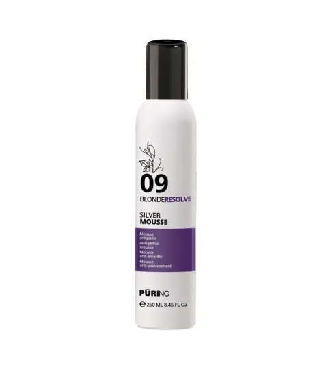 bezoplachová neutralizační pěna pro blond, šedé a odbarvené vlasy 250 ml PR 09 BlondeResolve Silver Mousse
