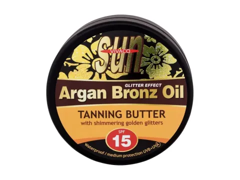 Sun Argan Bronz Oil Glitter Effect Tanning Butter