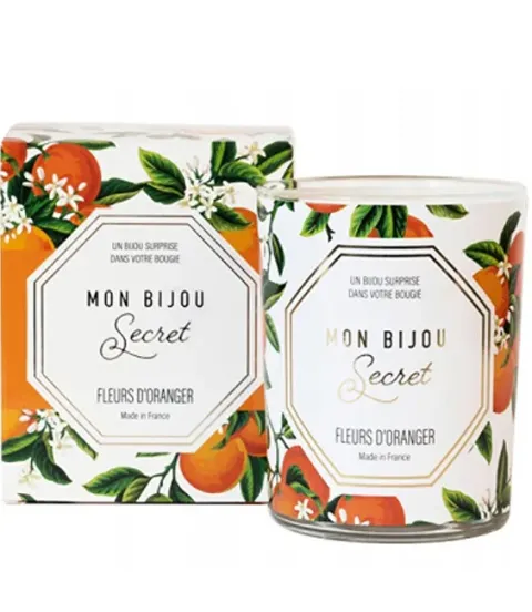 Scented candle 40h with jewel Orange blossom CROFO100