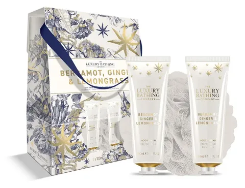 Body care set in a gift box Bergamot, Ginger &amp; Lemongrass 3 pcs