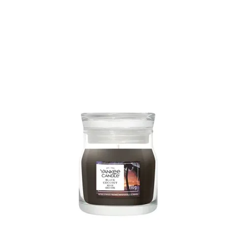 Signature small glass scented candle Black Coconut 110 g