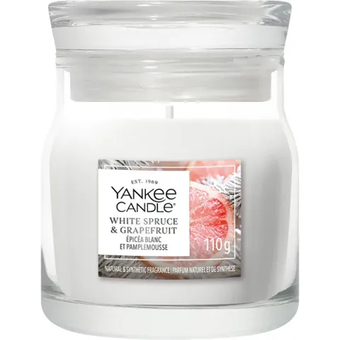 Signature scented candle glass small White Spruce & Grapefruit 110 g
