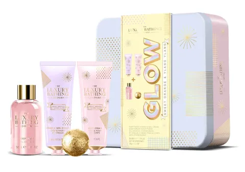 Body care gift set in a tin box Orange &amp; Ylang Ylang 4 pcs