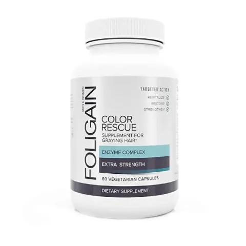 Foligain Color Rescue Supplement For Graying Hair against graying hair 60 tablets. Unisex