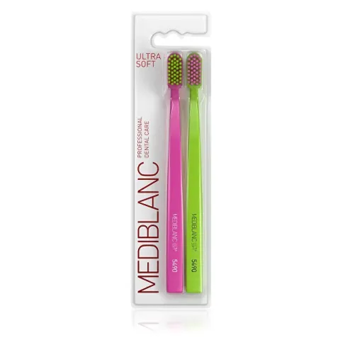 Ultra Soft Toothbrush Pink/Green 2 pcs
