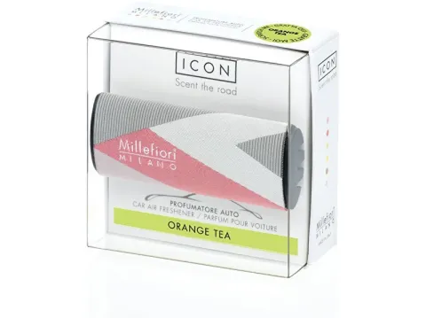 Icon Car Air Freshener Orange Tea Textil Geometric