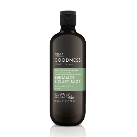 Goodness men bergamot &amp; clary sage shower gel