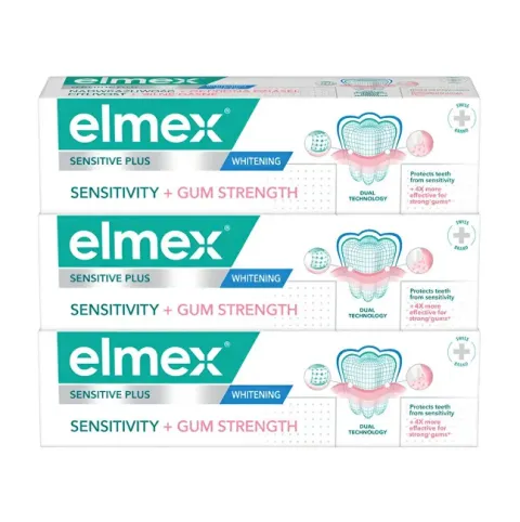 Toothpaste Sensitive Sensitivity + Gum Strength Whitening 3 x 75 ml