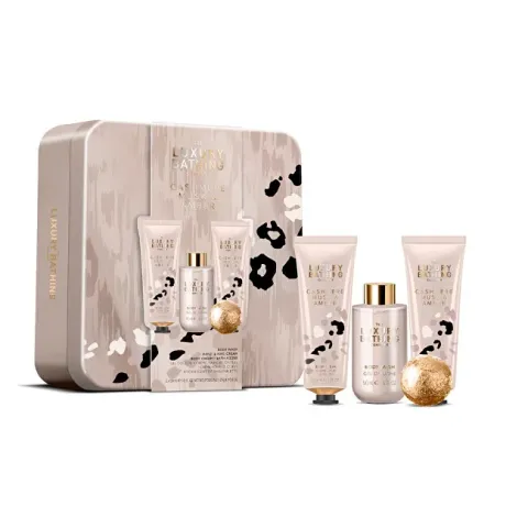 Cashmere, Musk &amp; Amber Body Care Gift Set in a Jar 4 pcs