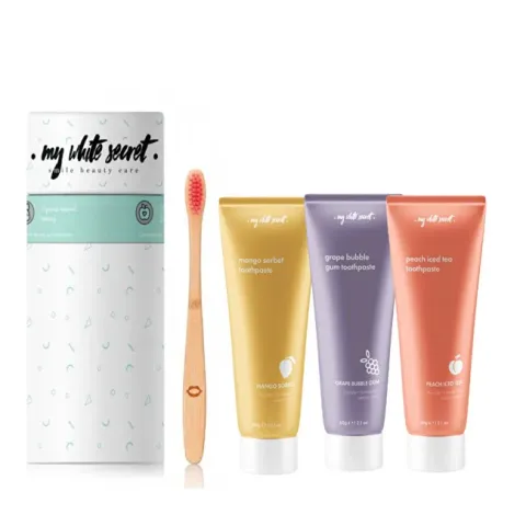 Fruit paste + toothbrush set