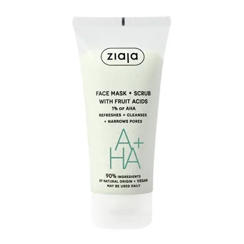 AHA + HA Face Mask + Scrub with Fruit Acids 1%