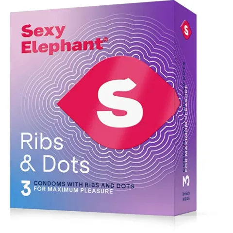 Ribs &amp; Dots ribbed condoms - 12 ks