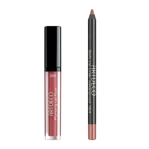Plumping Lip Fluid + Soft Lip Liner Waterproof Set 28
