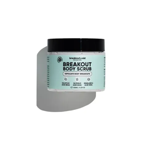 Body scrub for acne-prone skin with AHA and BHA