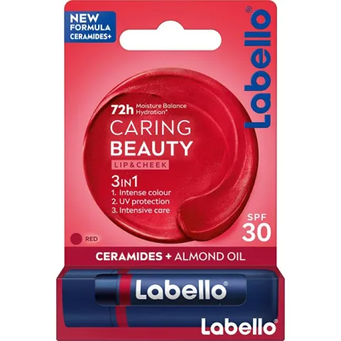 Lip Balm SPF 30 Red Caring Beauty Lip &amp; Cheek 4.8 g