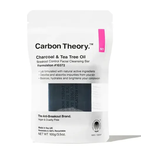 Charcoal &amp; Tea Tree Oil Breakout Control Cleansing Soap (Facial Cleansing Bar) 100 g