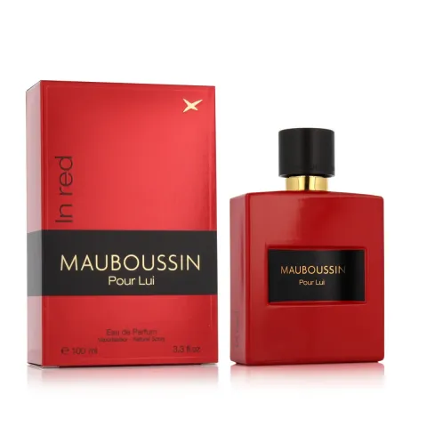 Pour lui in red
