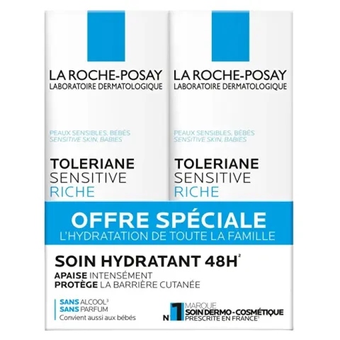 Sensitive Riche Moisturizing Care Face Cream Set 2 x 40 ml