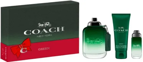 Set Coach: Green, Eau De Toilette, For Men, 100 ml + Green, Eau De Toilette, For Men, 15 ml + Green, Shower Gel, Body, All Skin Types, 100 ml