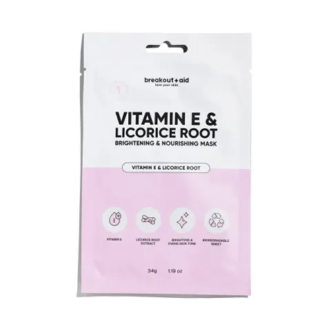 Brightening mask with vitamin E and licorice