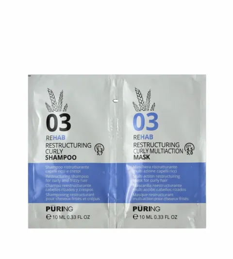 sample 10+10 ml 03 Rehab Restructuring Curly Shampoo + Mask