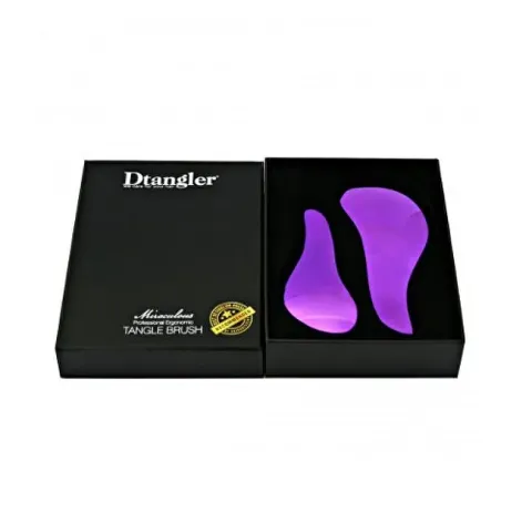 gift set of miraculous purple hair brushes