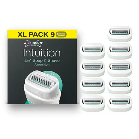 Intuition 2in1 Soap and Shave Sensitive replacement heads 9 pcs
