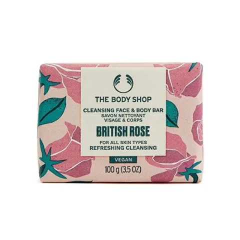 The Body Shop British Rose Cleansing Face &amp; Body Bar