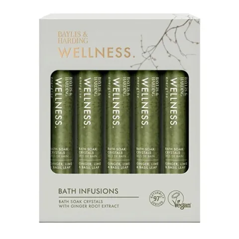 Ginger, Lime &amp; Basil Bath Salts Gift Set 5 pcs