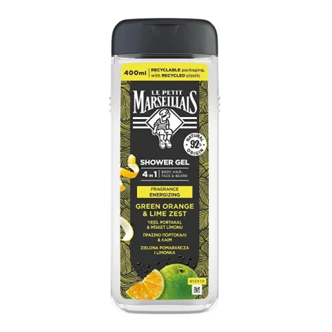 Shower gel for body, face, hair and beard Green Orange &amp; Lime Zest 400 ml