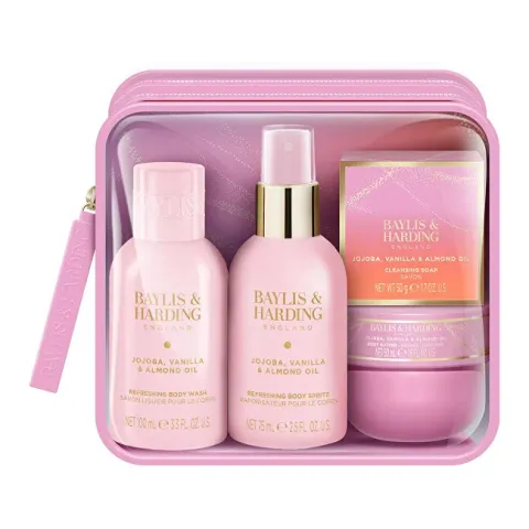 Jojoba, Vanilla &amp; Almond Oil Gift Set 4 pcs
