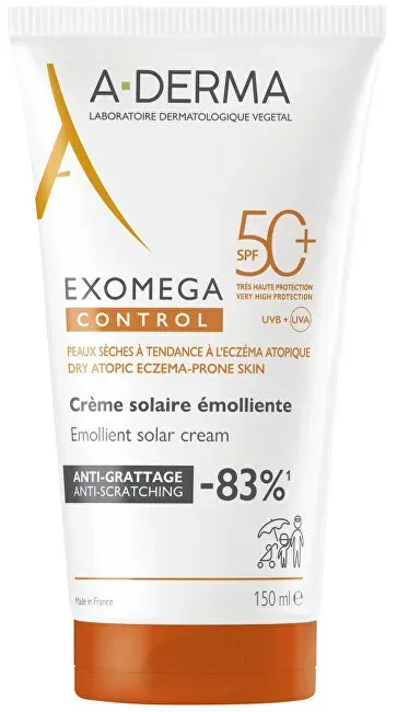 Emollient Protective Cream SPF 50+ Exomega Control (Emollient Solar Cream) 150 ml