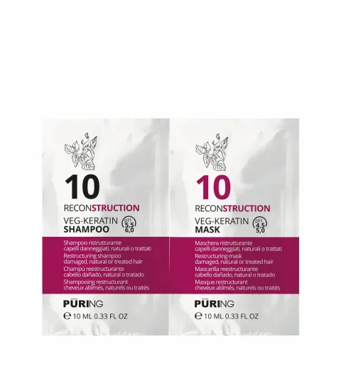 sample 10+10 ml 10 Reconstruction Veg-Keratin Shampoo + Mask