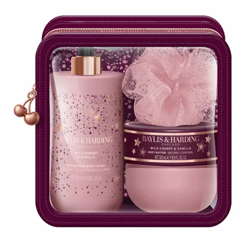 Wild Cherry &amp; Vanilla Body Care Gift Set in a Bag 3 pcs