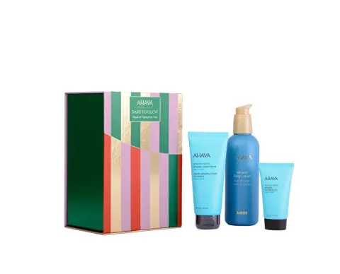 Wave of Hydration Trio Set Ahava:  Dead Sea Water, Vegan, Hydrating, Hand Cream, 100 ml +  Dead Sea Water, Vegan, Cleansing and Hydrating, Shower Gel, For All Skin Types, 40 ml + Sea Kissed, Hydrating