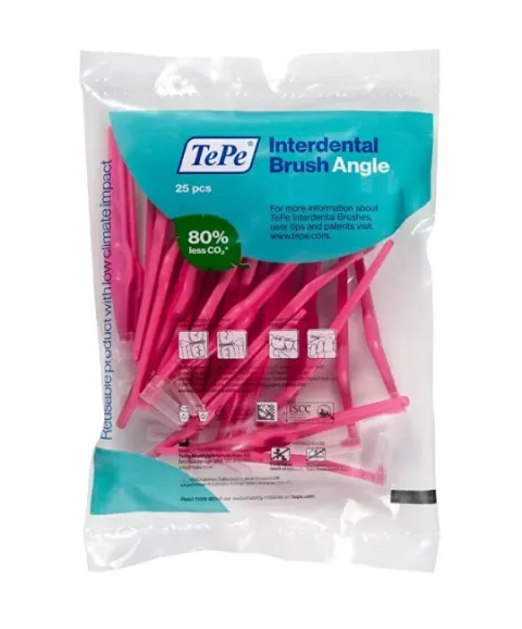 Interdental brushes Angle 0.4 mm pink 25 pcs