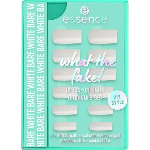 What the Fake! Press-On False Nail Set 04 Bare White