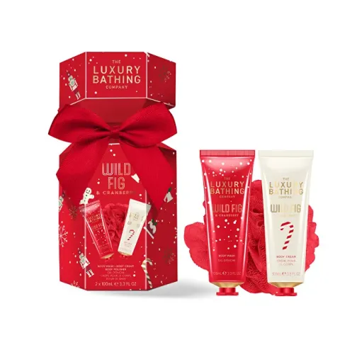 Fig &amp; Cranberry Body Care Gift Set with Sponge 3 pcs